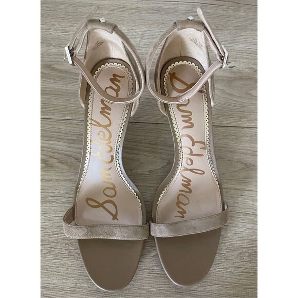 Sam Edelman Patti Heeled‎ Sandals Women 11 Taupe Minimalist Wedding Nude Heels - Picture 9 of 14